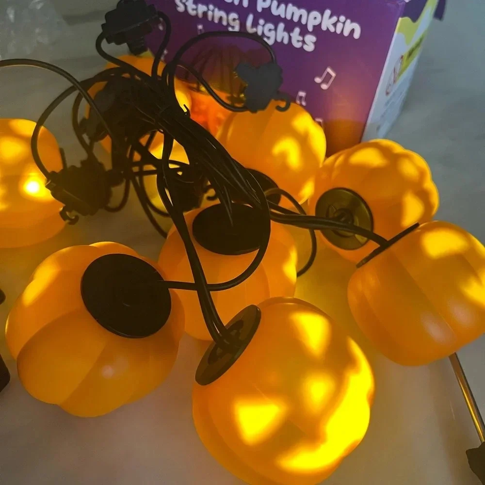 Halloween Pumpkin String Lights With Music